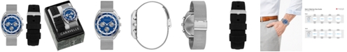 Caravelle Men's Chronograph Stainless Steel Mesh Bracelet Watch 40mm Box Set